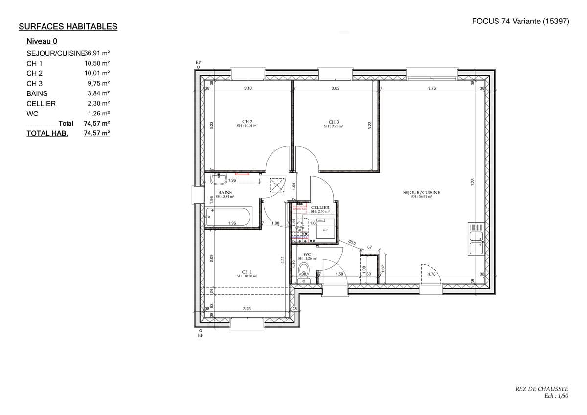 Plan Rez-de-chaussée Montargoises Tiny City