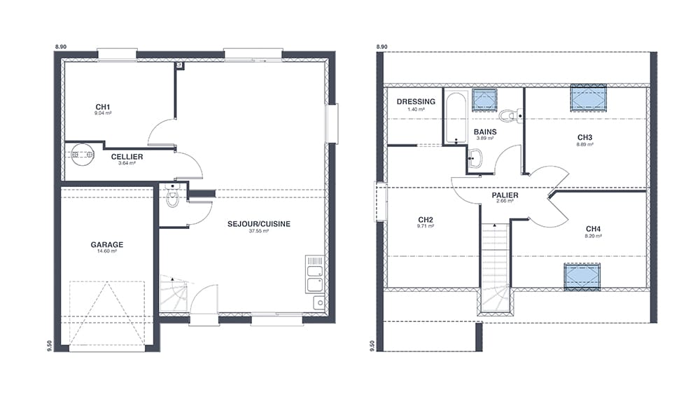 Plan Rez-de-chaussée Montargoises Up