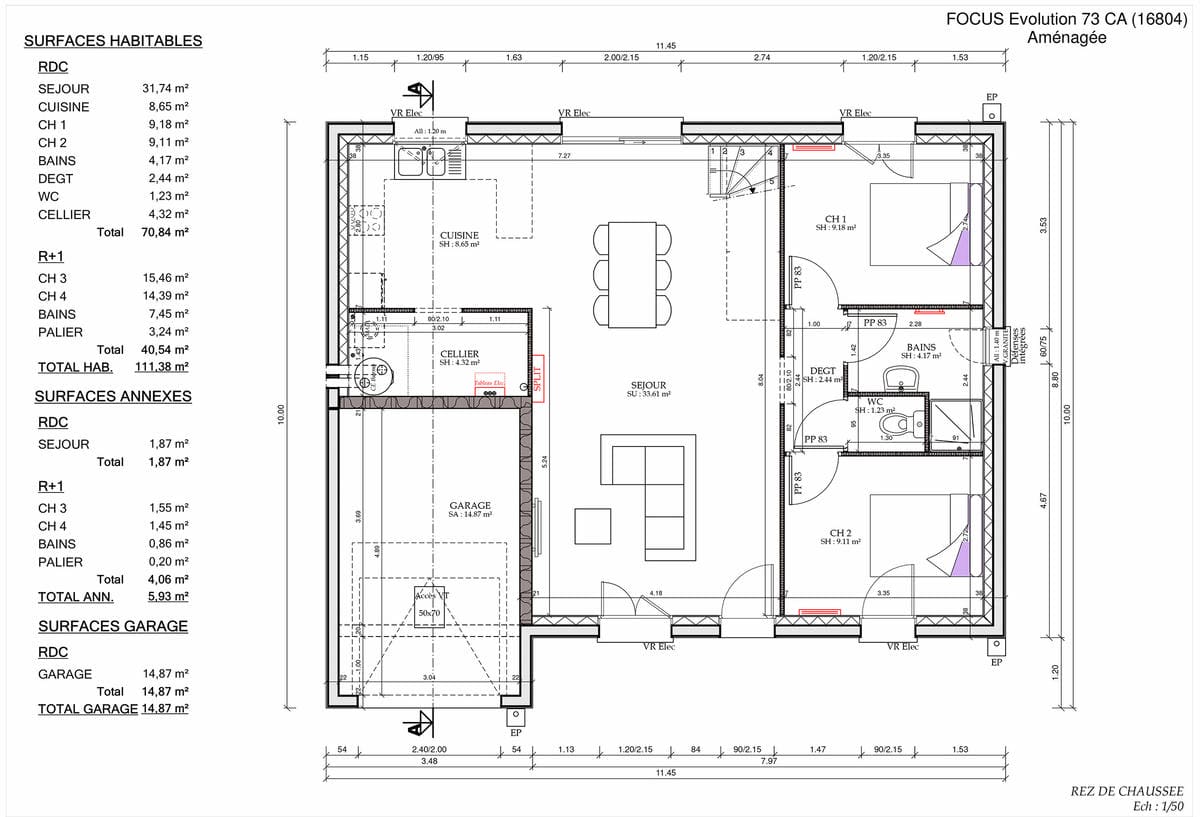 Plan Rez-de-chaussée Montargoises Evo