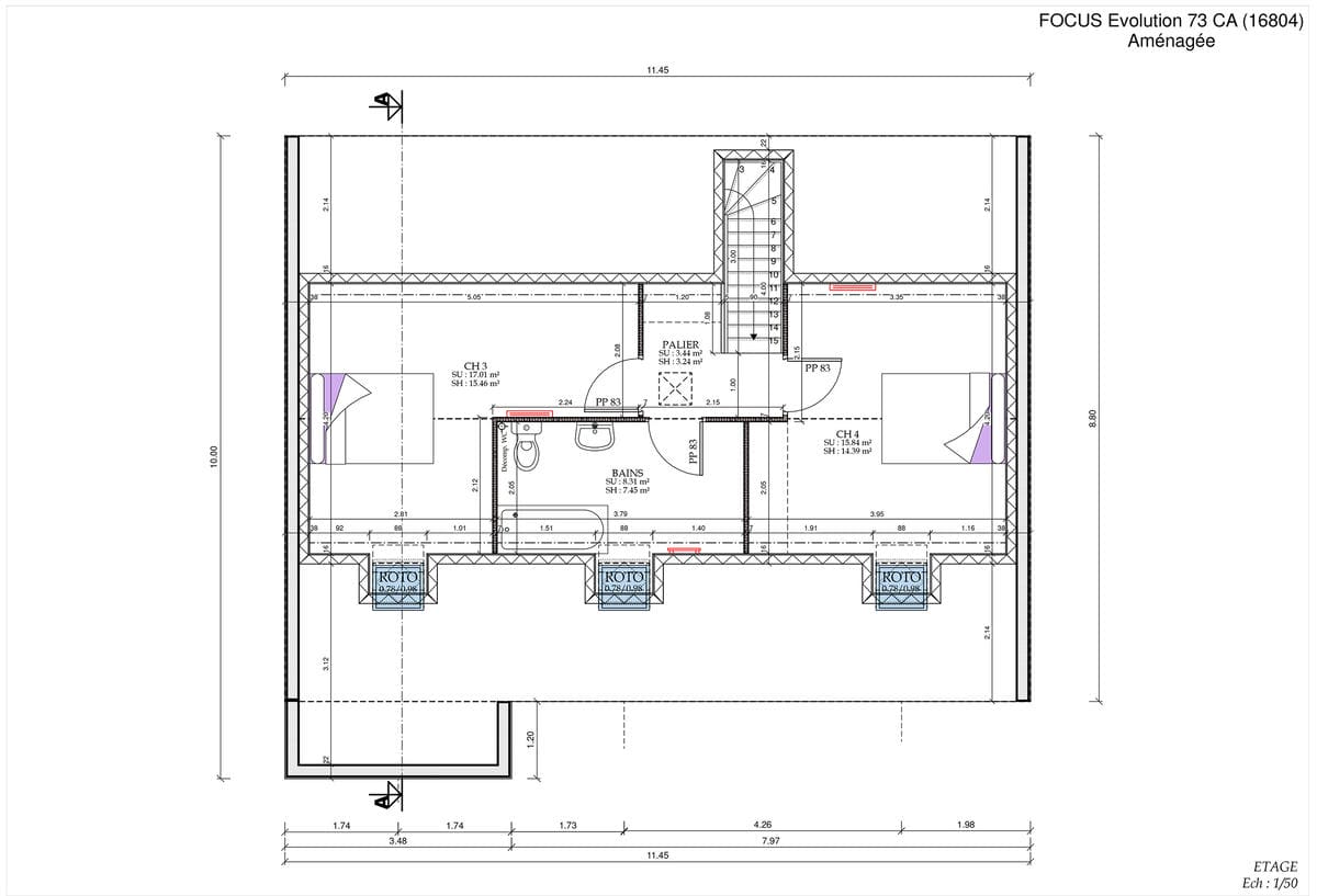Plan Étage Montargoises Evo