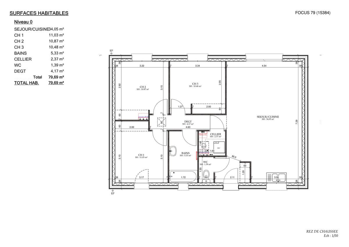 Plan Rez-de-chaussée Montargoises Cosy City